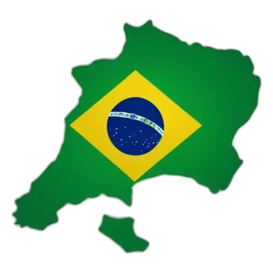 brazil-flag-map sticker