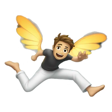 Guy flying into portal sticker
