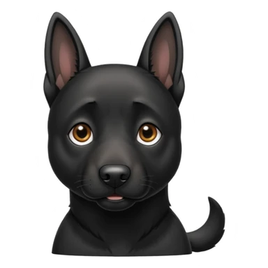 a cute black belgian malinois sticker