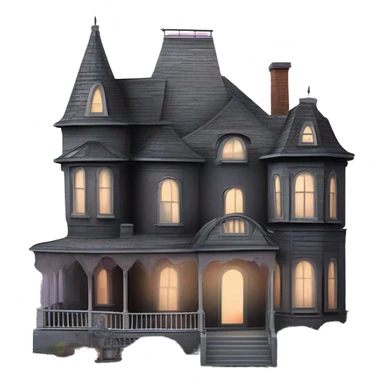 Barbie’s and Darth’s very dusty and old disturbing disgusting ghostly haunted horror dream house mansion with 7 gables and a wrap around porch  sticker