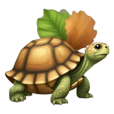 Tortoise with squirrel tail sticker