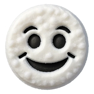 a smiley face with a pile of salt sticker
