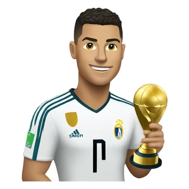 ronaldo with EURO trophy sticker