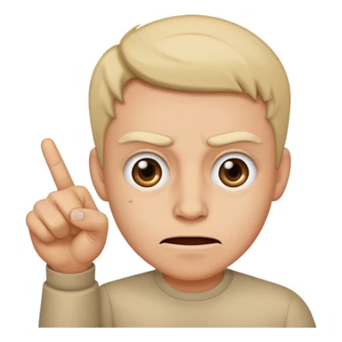 Contempt - feeling that someone or something is worthless while pointing' sticker