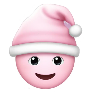 Light pink Santa hat with sparkly snowflakes  sticker