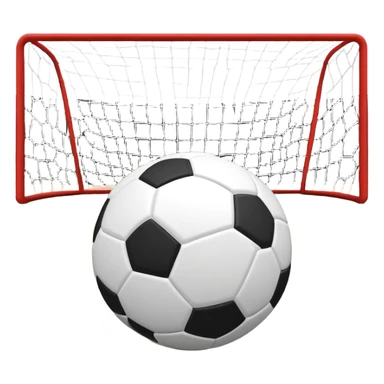 A close-up of a mini football (futsal) ball on the court, with the goals and boundary lines visible in the background. The scene captures the small-scale, fast-paced nature of futsal, emphasizing the ball's precision and the smooth playing surface. sticker