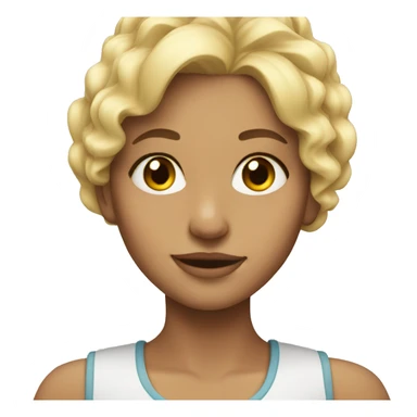 blonde girl close-up portrait sticker