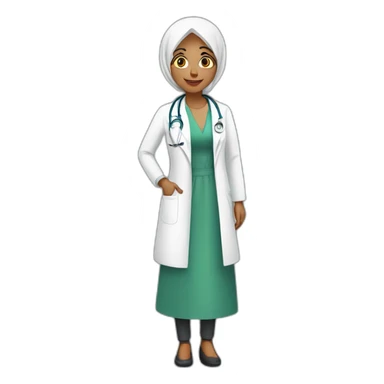 Muslim doctor women sticker