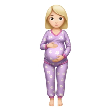 беременная девушка в полный рост в пижаме c cthltxrfvb sticker