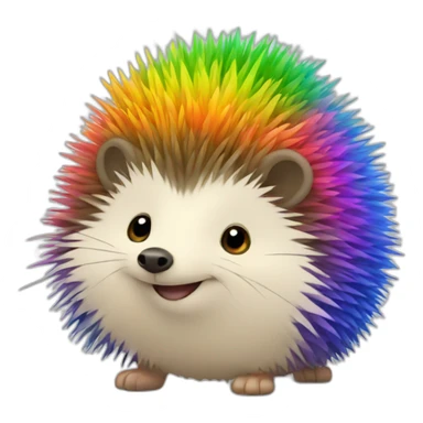 Hedgehog-rainbow sticker