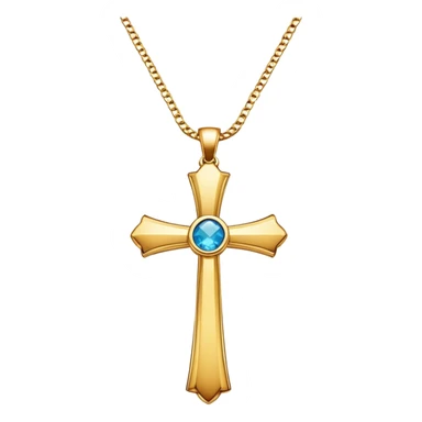 Gold cross necklace  sticker