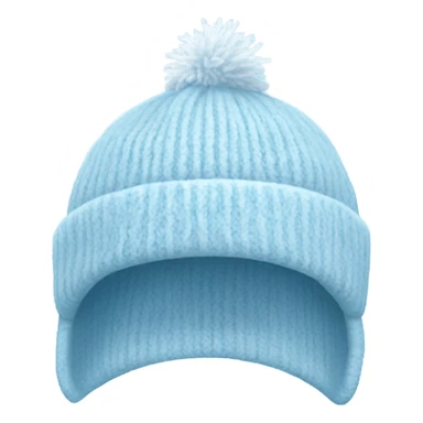 pastel blue winter hat sticker