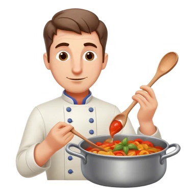 Stirring the pot white man ratatoulli sticker