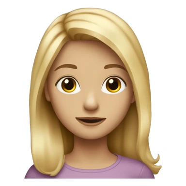 girl long blond hair hazel ey sticker
