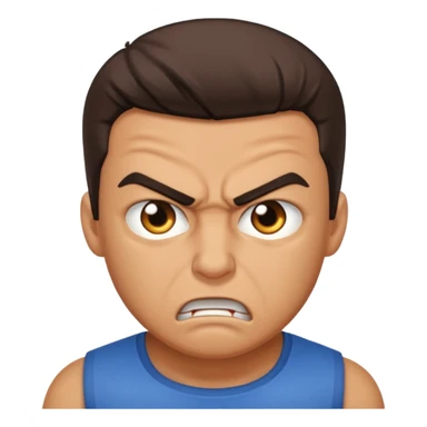 Créame una imagen de Ethan de Blu strike enojado sticker