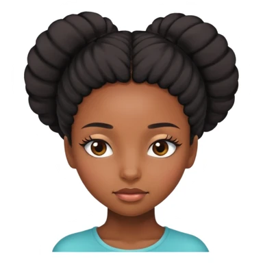 Black girl looking down sticker