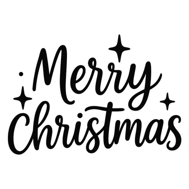 Merry christmas text, remove background sticker