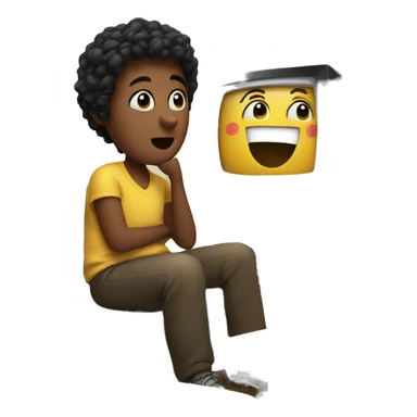 eleves watching tv sticker