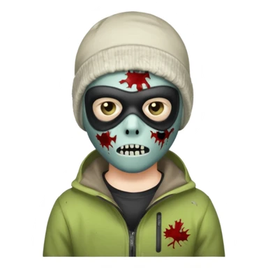 make a, zombie, boy with a ski mask sticker