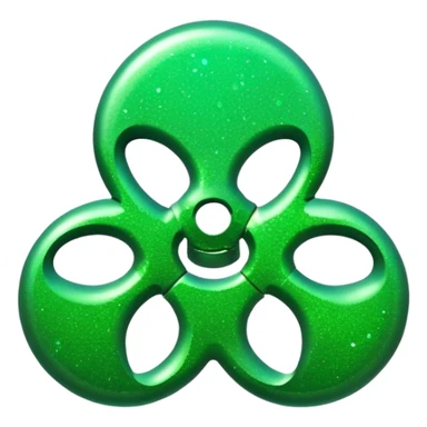 glitter green toxic symbol sticker