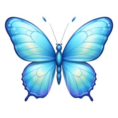 light blue liquid butterfly sticker