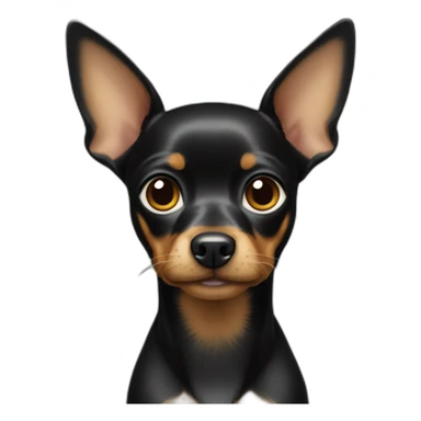 black Toy Terrier sticker