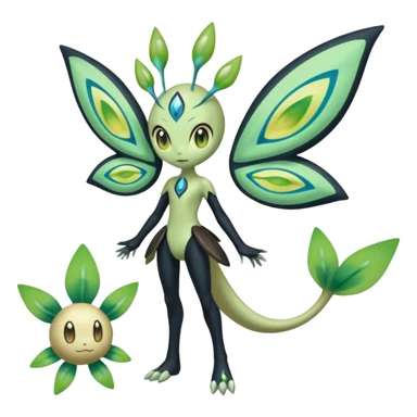 Meloetta-Celebi-Cresselia-Zygarde-Electrike-Fakémon-fusion, full body sticker