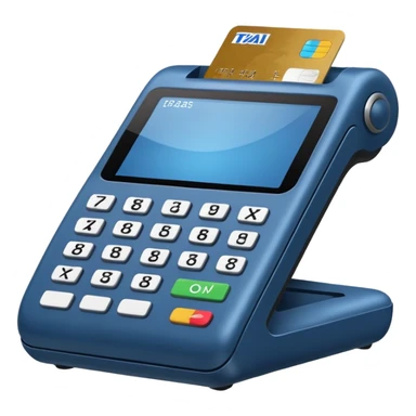 credit card blue pos terminal sticker