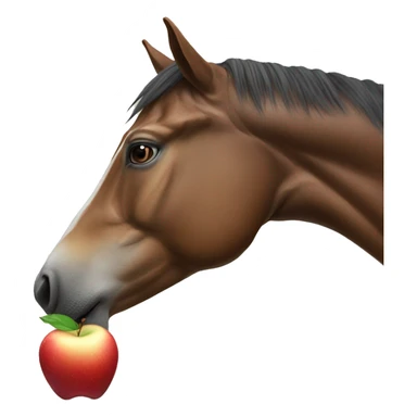 horse eatinng apple sticker