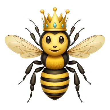 bee with crown sticker