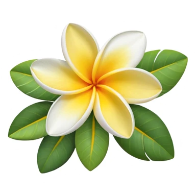 plumeria flower sticker
