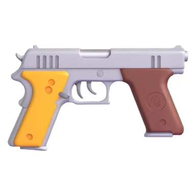 gun emoji, simple and clear sticker