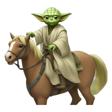 yoda en un caballo sticker