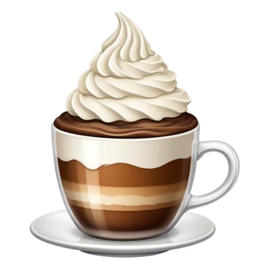 Coffee with whipped cream sticker