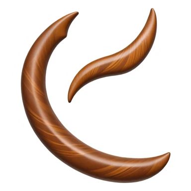 Cinematic Realistic Boomerang Emoji, depicted as a sleek, curved traditional Aboriginal tool rendered with detailed textures and a dynamic sense of motion, symbolizing cultural significance and natural craftsmanship under warm earthy lighting. sticker