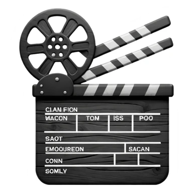 film clap black and white sticker