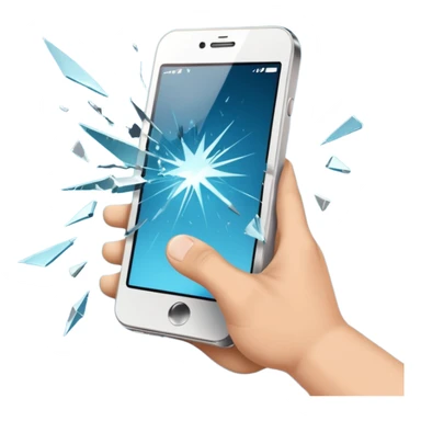 smashing a phone sticker