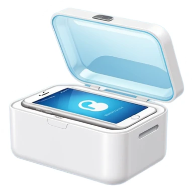 UV sanitising box for phones sticker