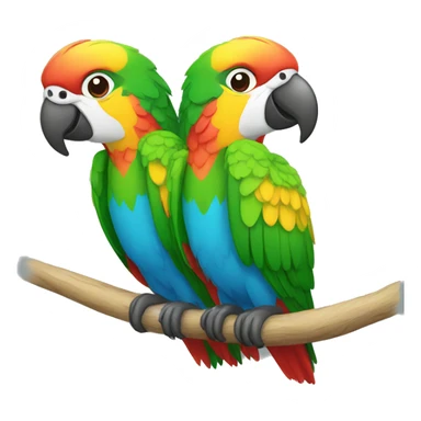 multi parrot sticker