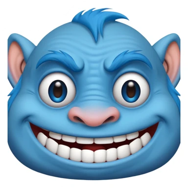 Blue troll faces sticker