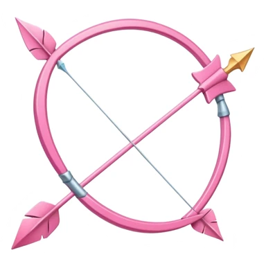 Pink cupids bow and arrow sticker