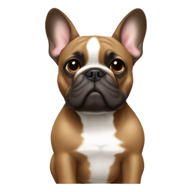 french bulldog, brown with bak on the muzzle sticker