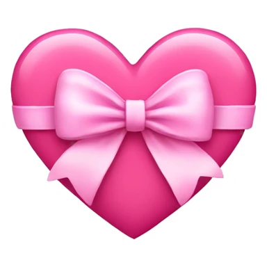 pink heart with light pink bow sticker