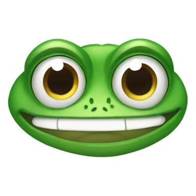 Awkward frog face sticker