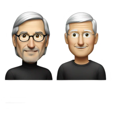 Steve jobs and tim cook sticker