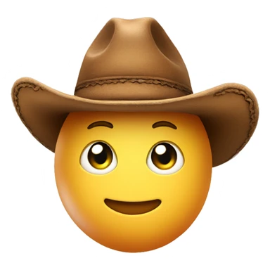 A normal Egg wearing a cowboy hat that also has a face sticker