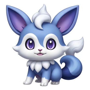 Minccino-Espurr-Meowstic-creature-hybrid, full body  sticker
