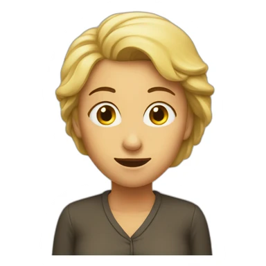 woman smyling exagerated sticker