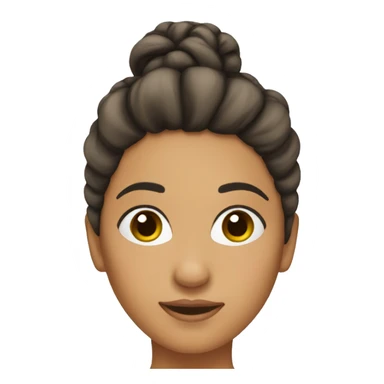 Hispanic woman messy bun hair  sticker