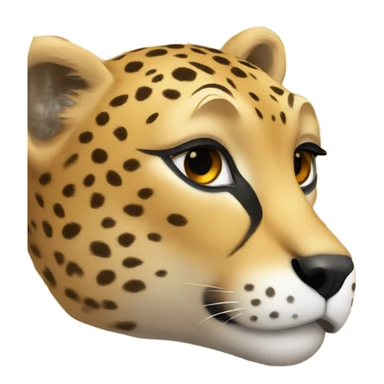 cheetah kissing  sticker
